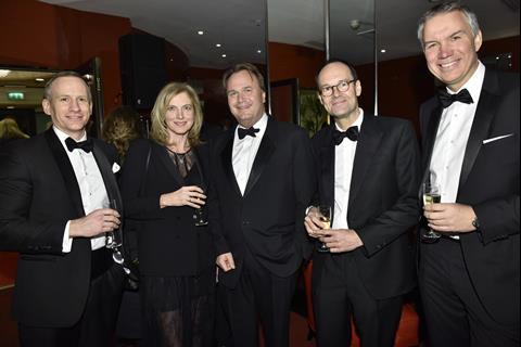 Dixons Carphone boss Seb James, Sainsbury's chief executive Mike Coupe and Supergroup supremo Euan Sutherland at the Retail Week Awards with Oracle